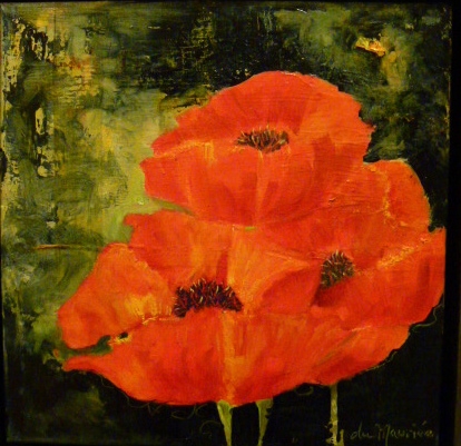 SOLD  3 Poppies